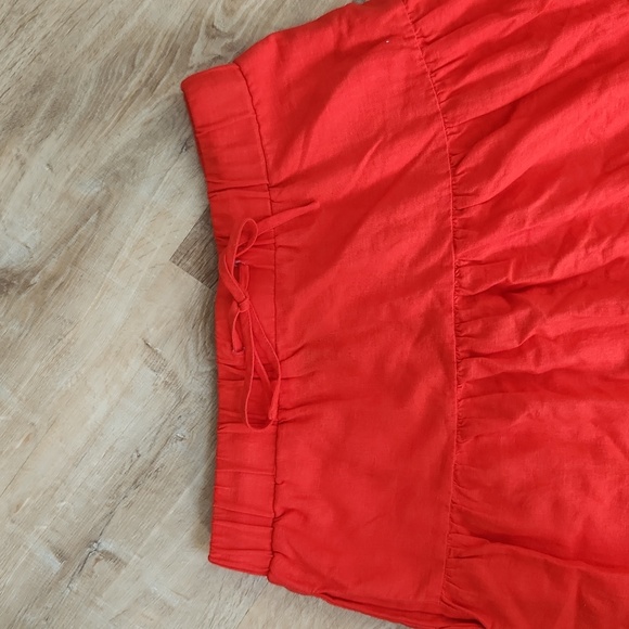 Red Linen Maxi Skirt Size Medium Never Worn - Picture 2 of 4